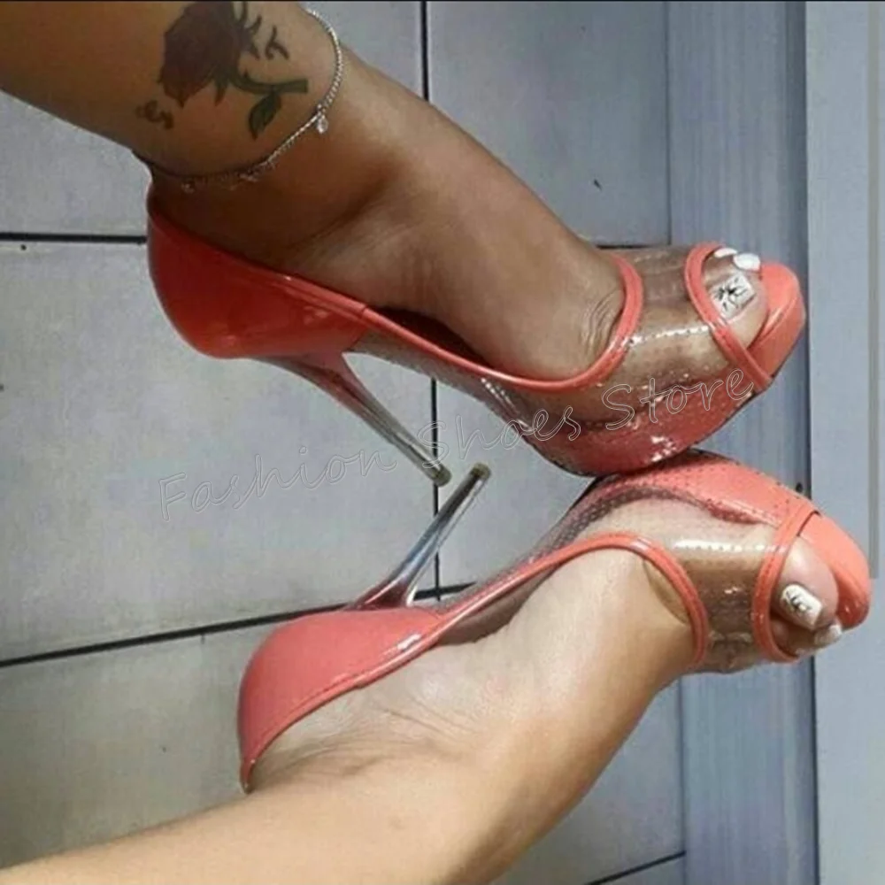 

PVC Peep Toe Platform Pumps Matte Leather Stilettos High Heels High Heel Shoes for Women Sexy Heels 2025 New Zapatos Para Mujere