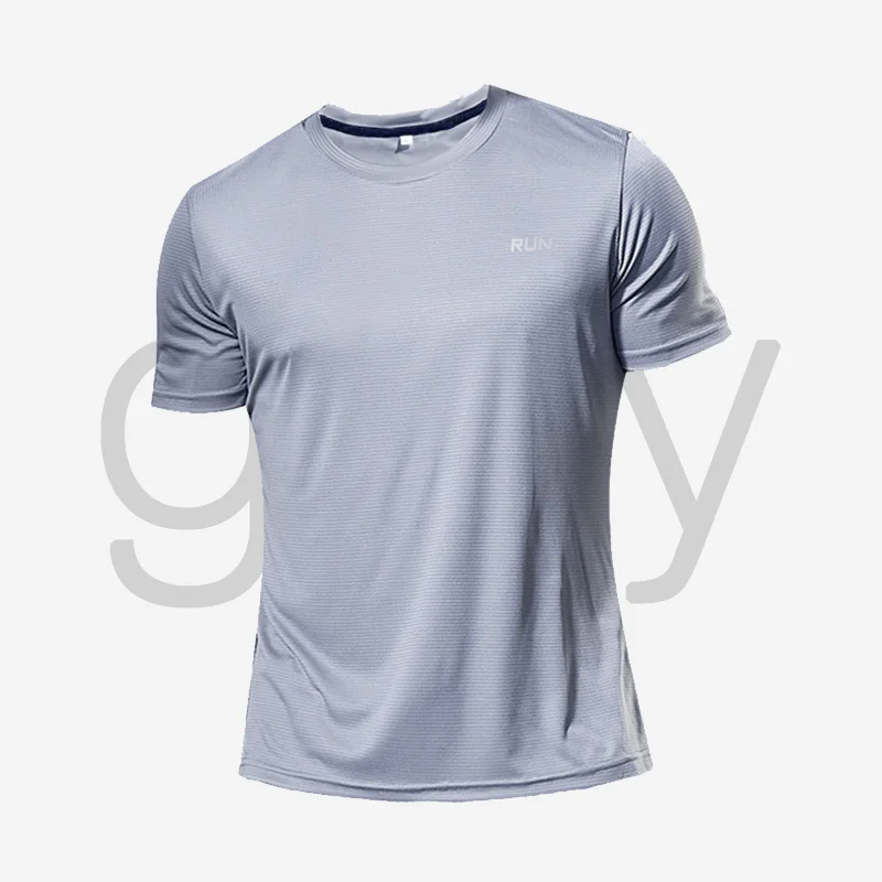 Ice Silk Mesh T-Shirt Breathable Quick Dry T-Shirt Sports Running Fitness Sweat Men\'s Tops Hiking Training Basketball Sportswear