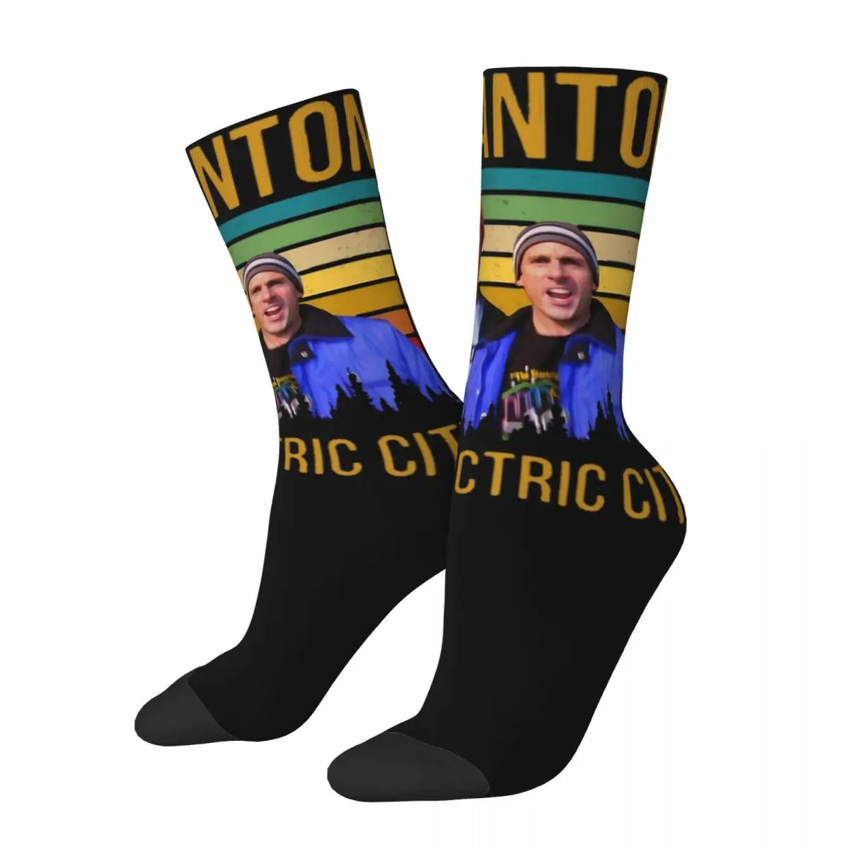 

Men Scranton The Electric City Socks Super Soft Casual Dunder Mifflin Dwight Socks Novelty Merch Middle TubeStockings Best Gift