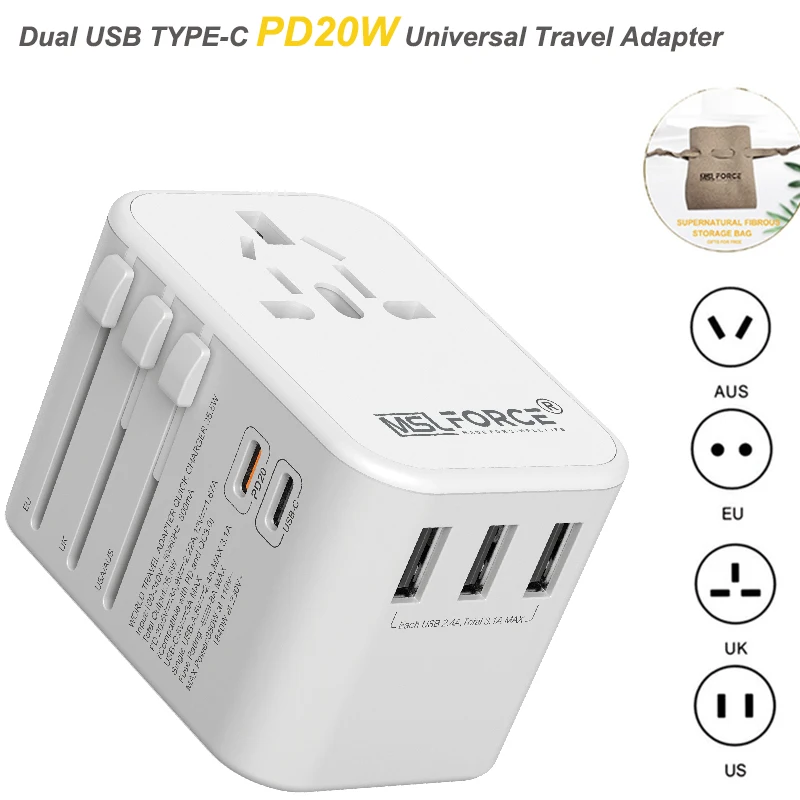 

universal adapter for socket Usb multi plug charger type c with Us eu plug adapter for Xiaomi iphone 15 pro max wall charger