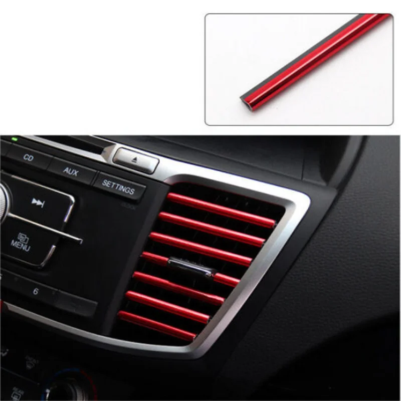 New Car styling Car Air Vent Grille Decoration Strip Sticker for Saturn Astra Aura Ion Outlook Vue For Hummer H1 H2 H3 H3T H5 H6