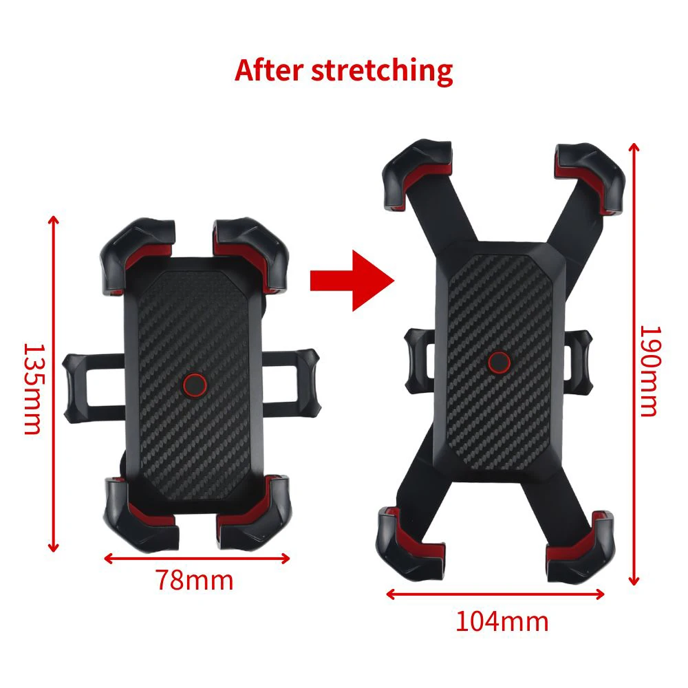 Phone Holder Bike 360° View Universal Bicycle Phone Holder for 4.7-7 Inch Mobile Phone Stand Shockproof Bracket GPS Cli