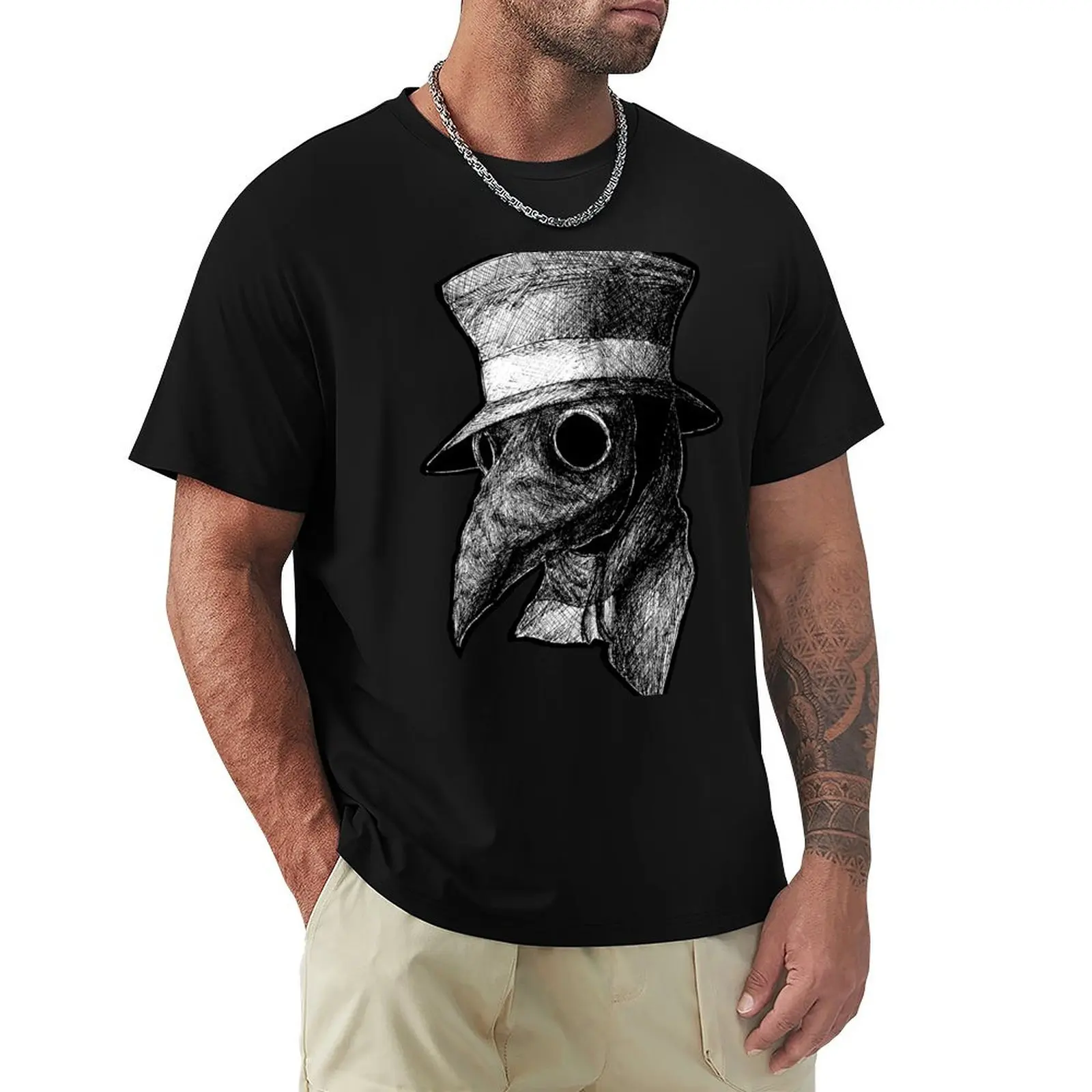 

Plague Doctor T-Shirt vintage anime shirt plus sizes men t shirts high quality