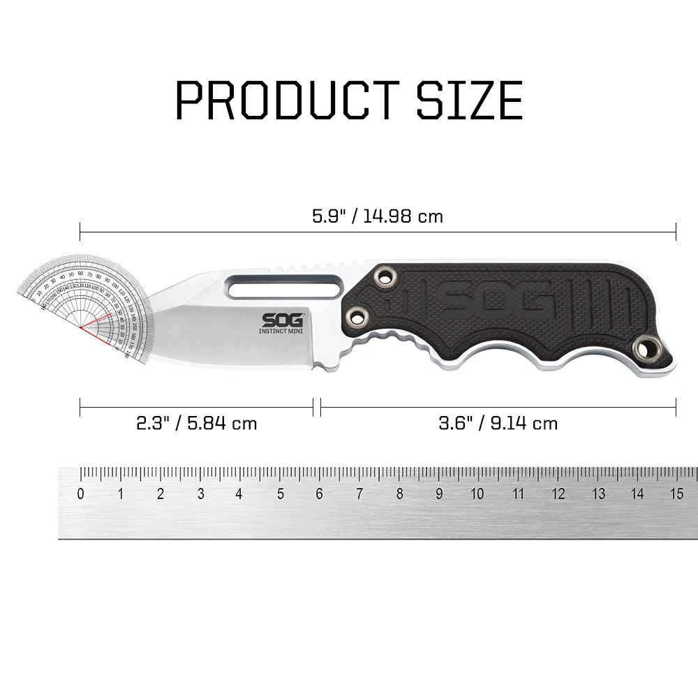 SOG INSTINCT Portable Tactical Knife Cutter EDC Mini Pocket Hand Tools Outdoor Survival Knives Daily Camping Equipment-NB1012-CP