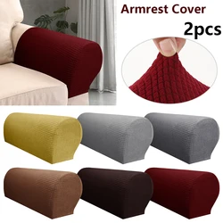 2pcs Sofa Arm Covers Comfortable Soft Armrest Cover High-Grade Spandex Stretch Arm Caps Waterproof Dustproof Furniture Protector