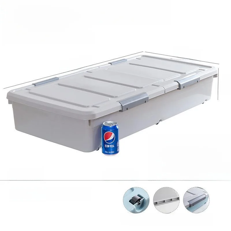 Underbed Storage Box Flat Drawer Style Home Organization Container Large Size Bed Base Storage Box Medical Kit Plastic Material image 3
