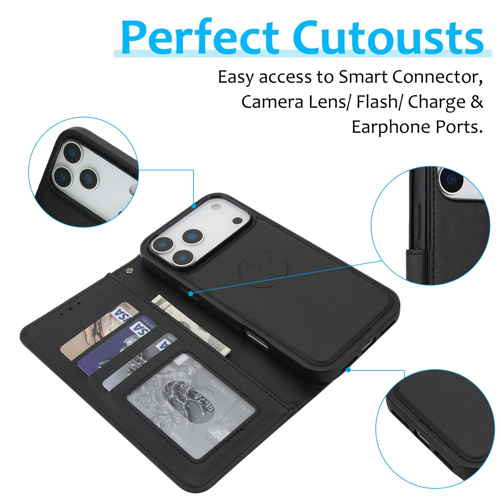 Luxury Calfskin 2 in 1 Detacha - Leather Folio Wallet Case ulasan dan harga