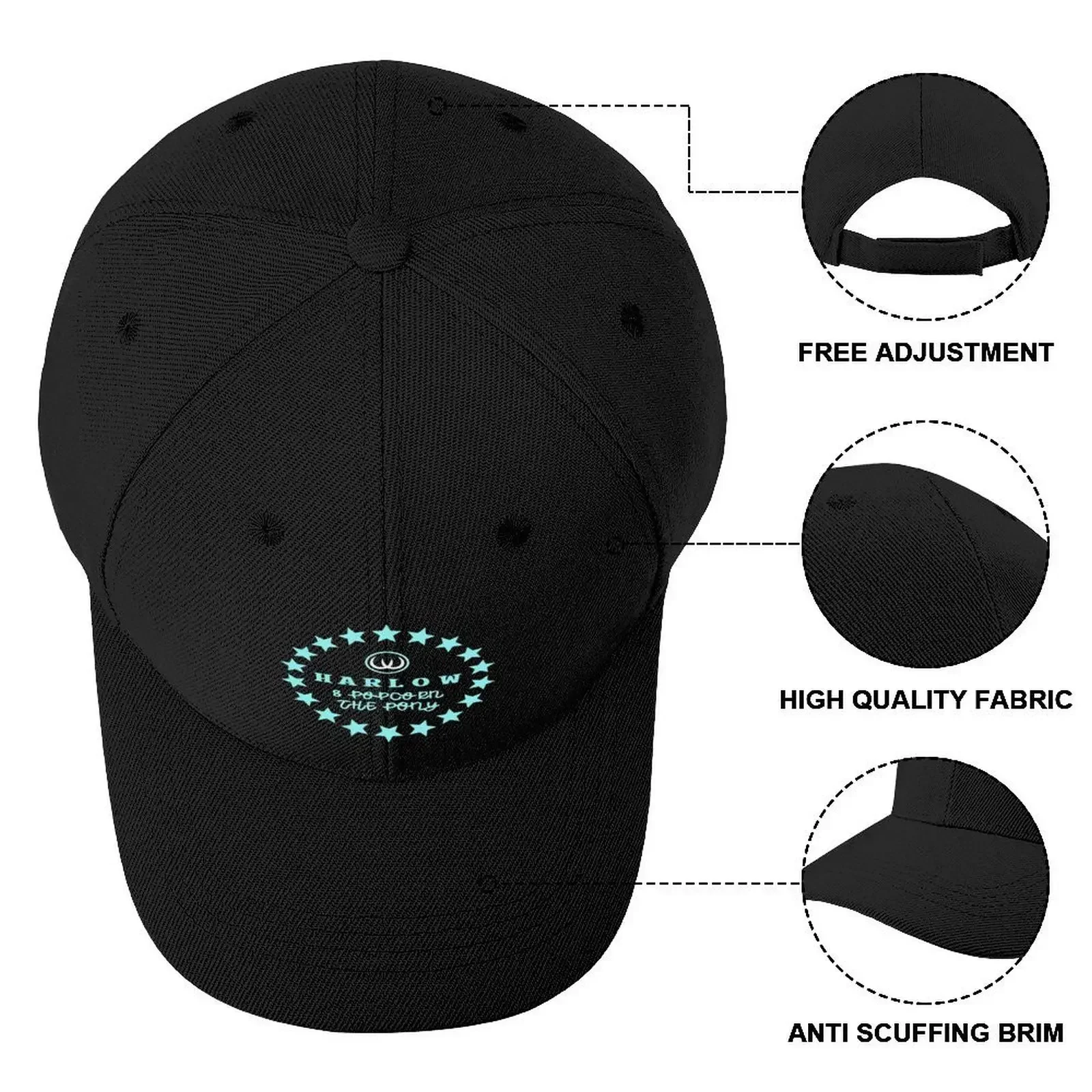 Harlow And Popcorn Merch Popcorn The Pony Baseball Cap |-F-| Icon western Hat Beach Mens Hats Women's