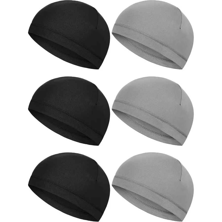 

Boao, 6 шт., охлаждающие шапки с черепом, шлем, каска, подкладка, впитывающая пот, шапочка для бега, езда на велосипеде для мужчин и женщин
