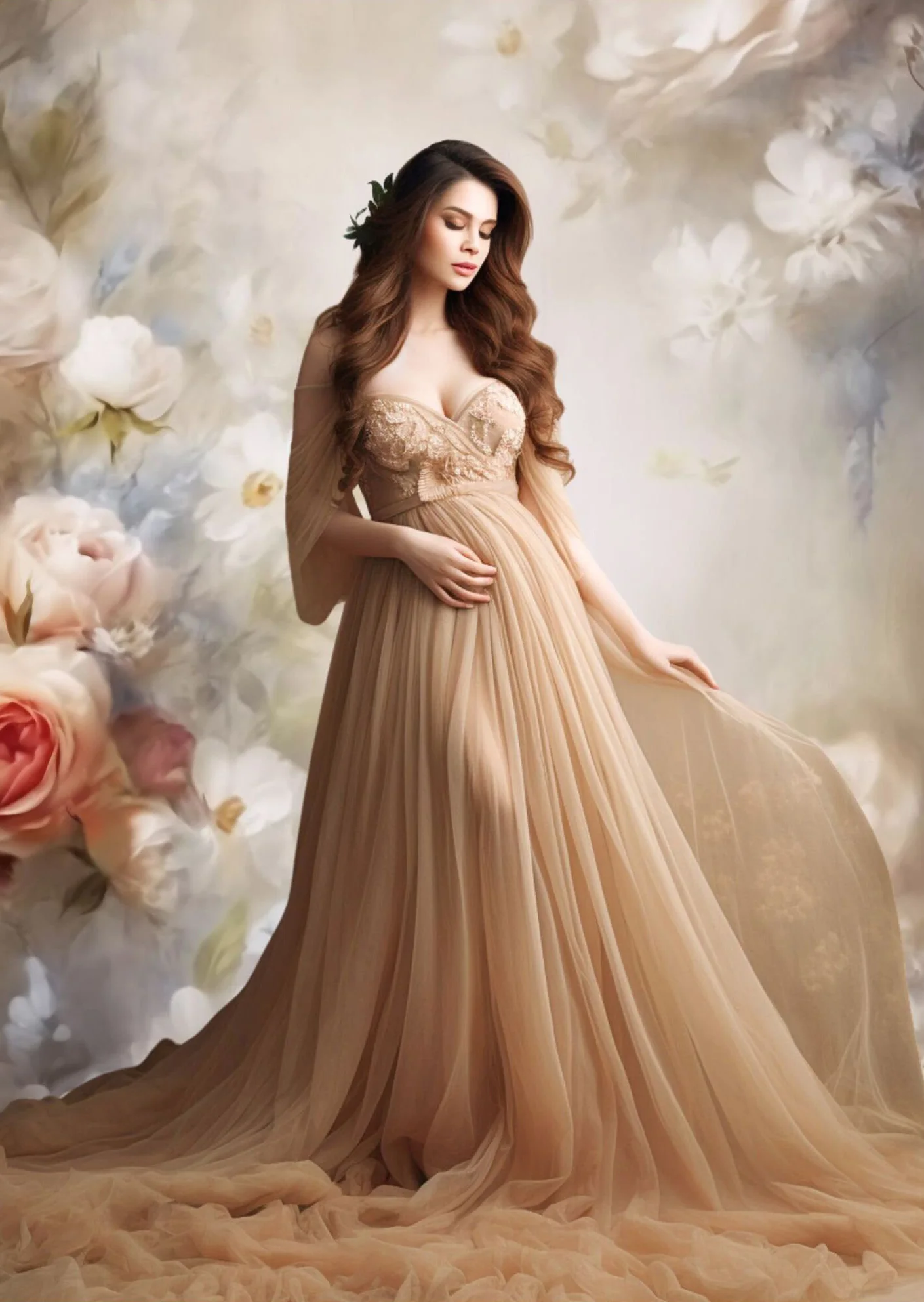 Mehofond-写真スタジオの背景、夢のような油絵、大人のための花の背景、誕生日、結婚式、マタニティポートレート、写真スタジオの装飾