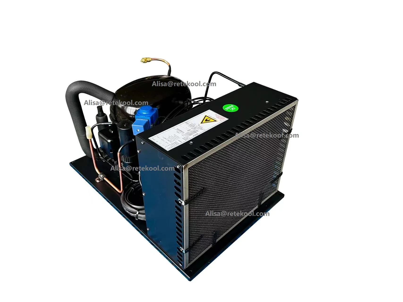 H250 Micro Compressor Refrigeration Evaporator New R134a Fish Tank Chiller 12V/24V Condensing Unit for Restaurant Industries