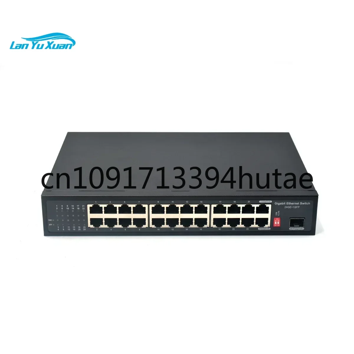 24 Port Gigabit Ethernet Switch 24 Ports 10/100/1000Mbps Lan Network Support 250 Meters Extend and VLAN