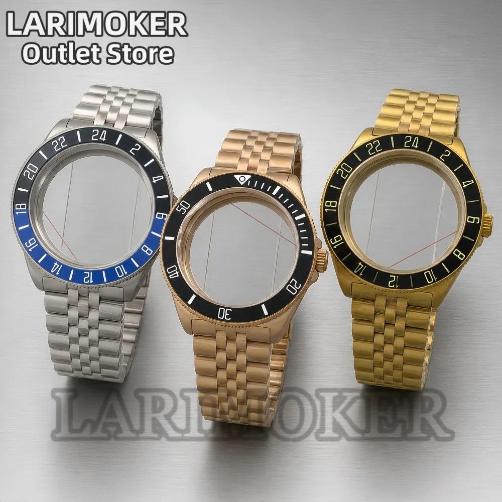 larimoker-40mm-sandblasted-stainless-steel-watch-case-sapphire-ceramic-bezel-jubilee-bracelet-fit-nh34-nh35-nh36-pt5000-eta2824