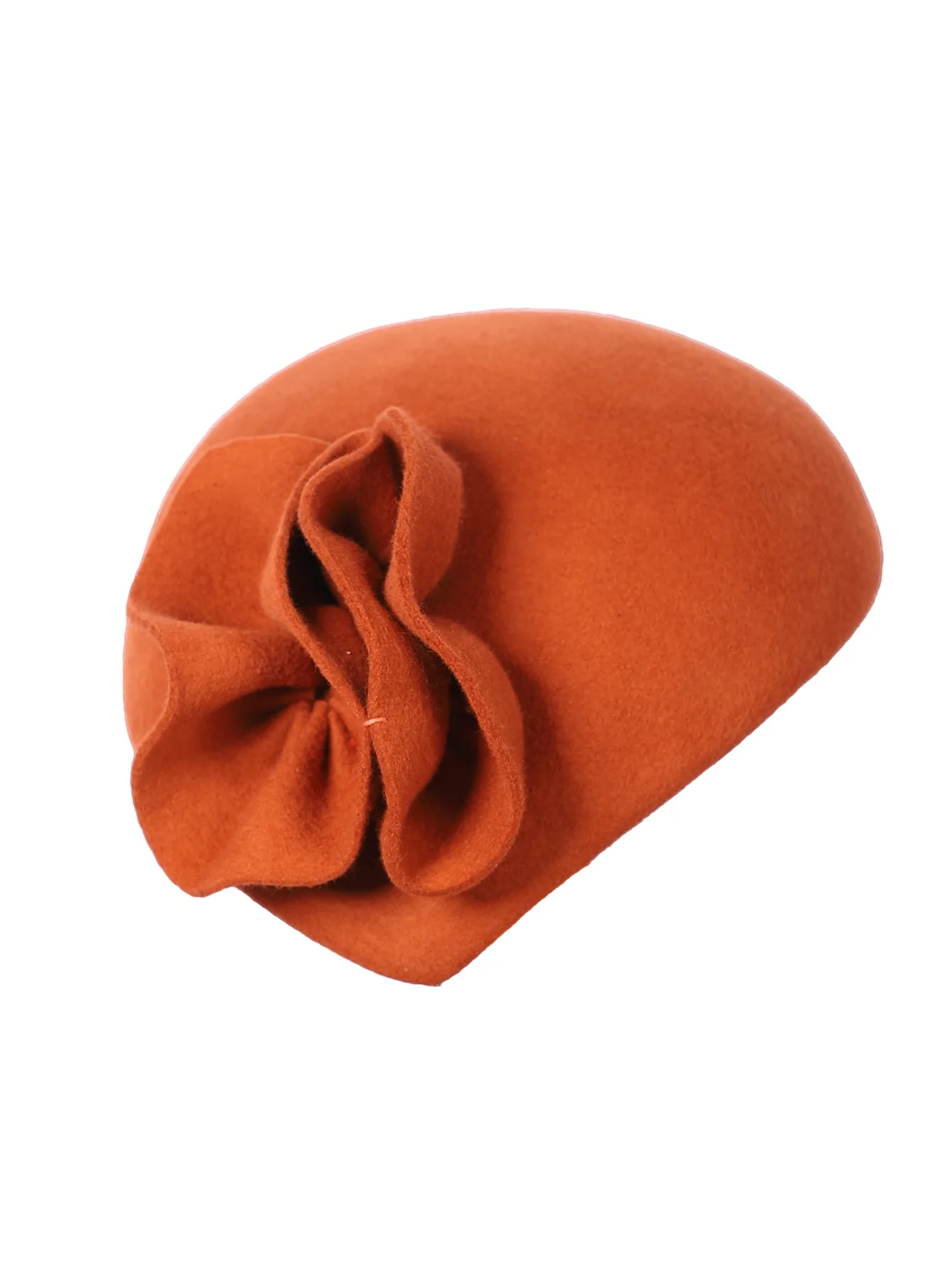 Vintage Elegant Wool Felt Fascinator Hat for Women Ladies with Flower Church Wedding Tea Party Dress Formal Hat Femme
