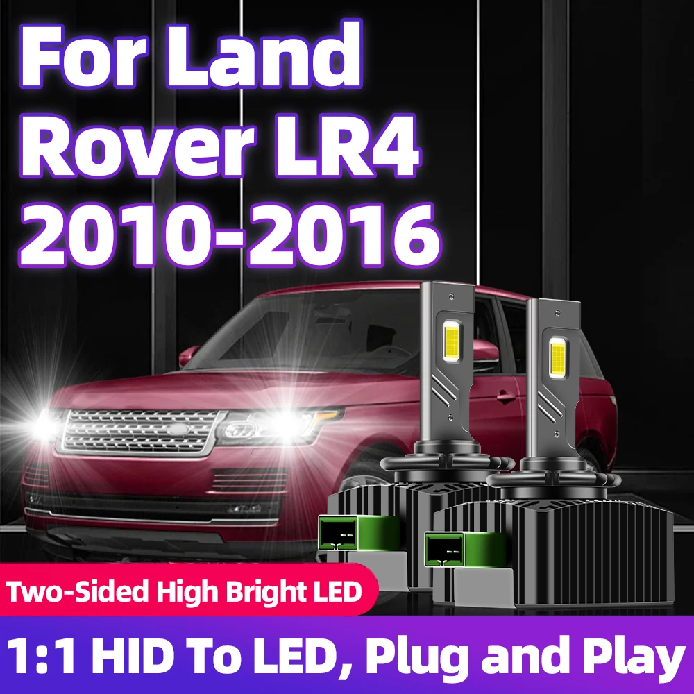 110W D3S LED Headlights HID to Turbo LED 30000LM Two-sided CSP Chips 6000K For Land Rover LR4 2010 2011 2012 2013 2014 2015 2016