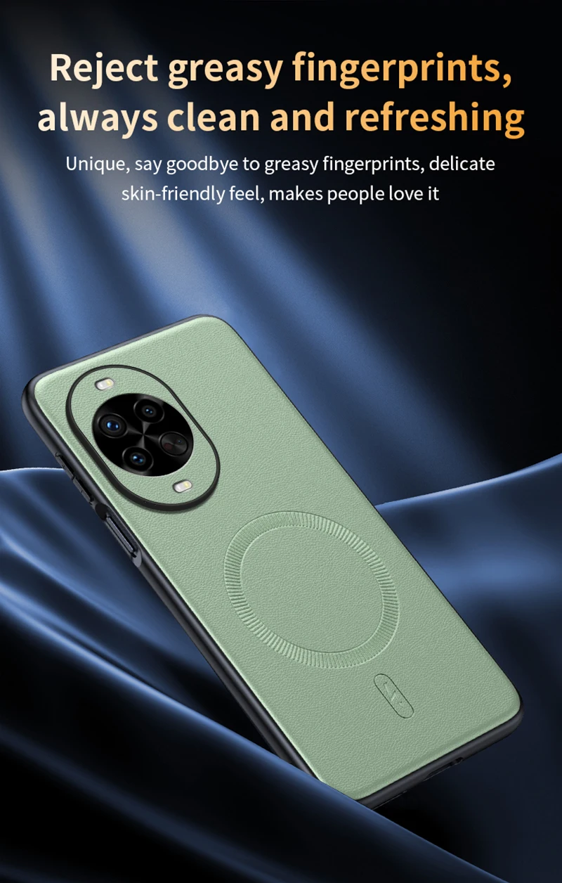 Für Huawei Nova 14 Pro: Magnetische Schutzhülle aus Leder für Huawei Nova 14 Pro, hochwertige, rutschfeste PC+TPU-Hülle mit Anti-Fingerabdruck-Beschichtung. – Detail 17