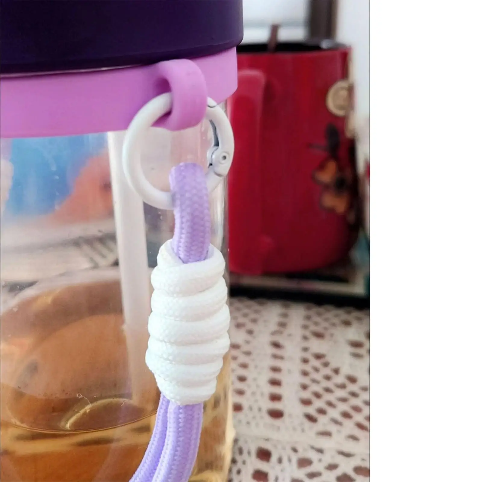 Water Bottle Handle Strap, Adjustable Tumbler Cup Carrier Sling - Soft Portable Holder for Outdoor, Gym, Travel, Workout, Office