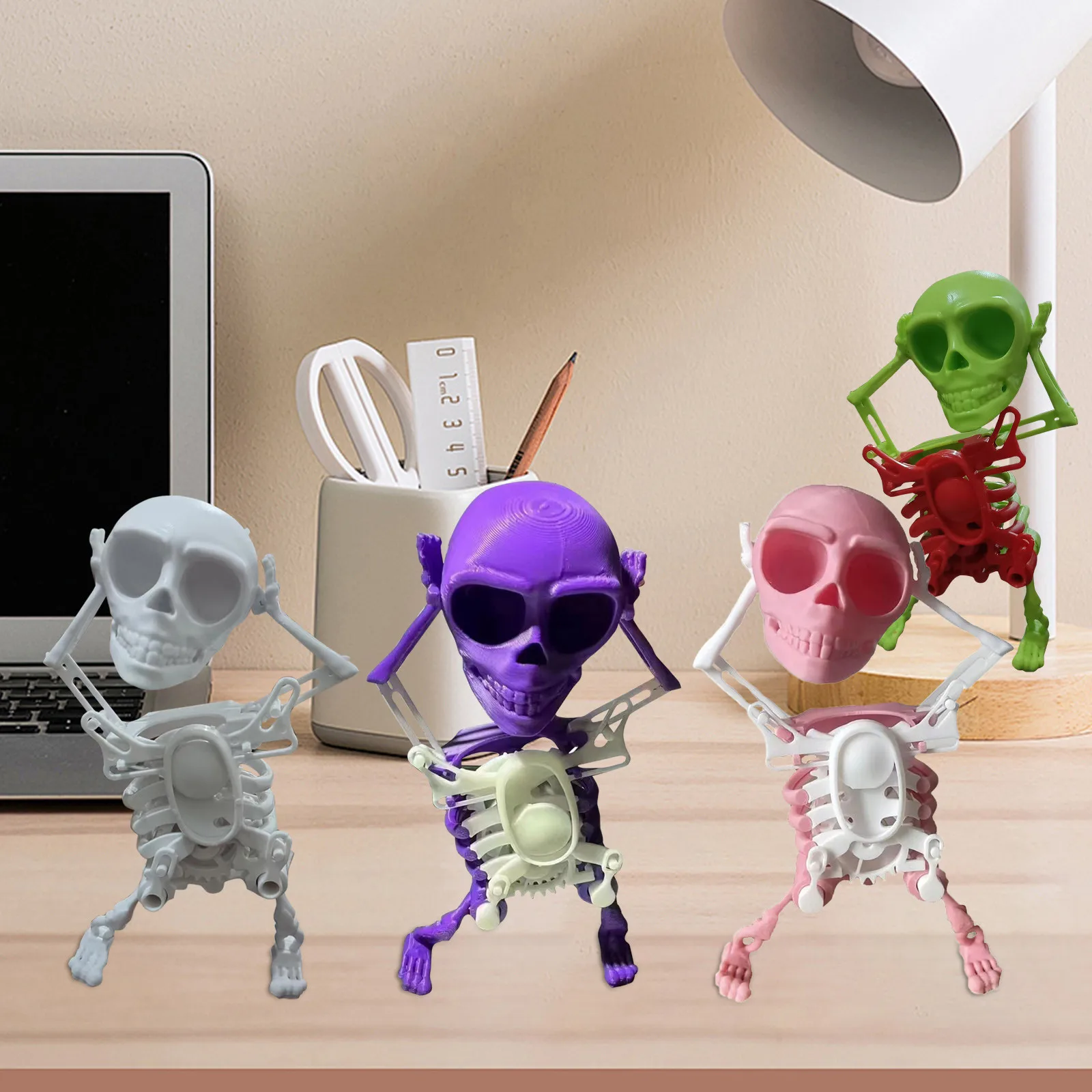 Dancing Skull Skeleton Mini Skull Spooky Dancing Home Decorations Halloween Children'S Gifts Fun Little Toy Ornaments.