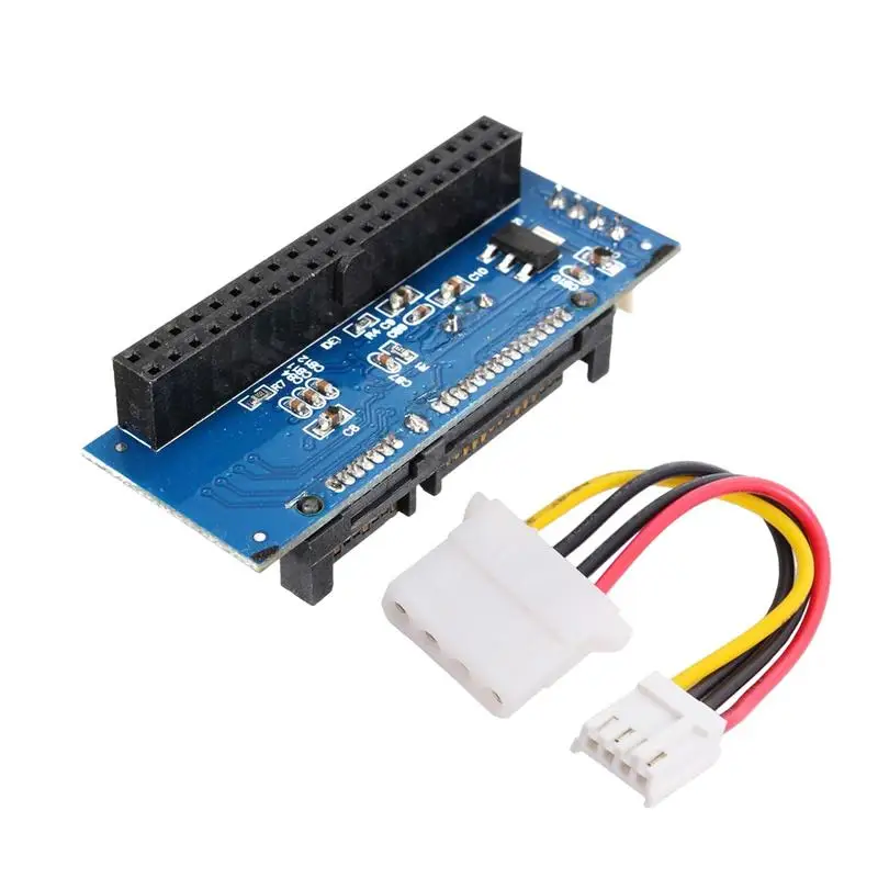 IDE to SATA Adapter HDD 3.5 IDE to SATA Hard Disk Converter PATA IDE 39/40Pin to SATA 22Pin Hard Drive Connector with Data Cable