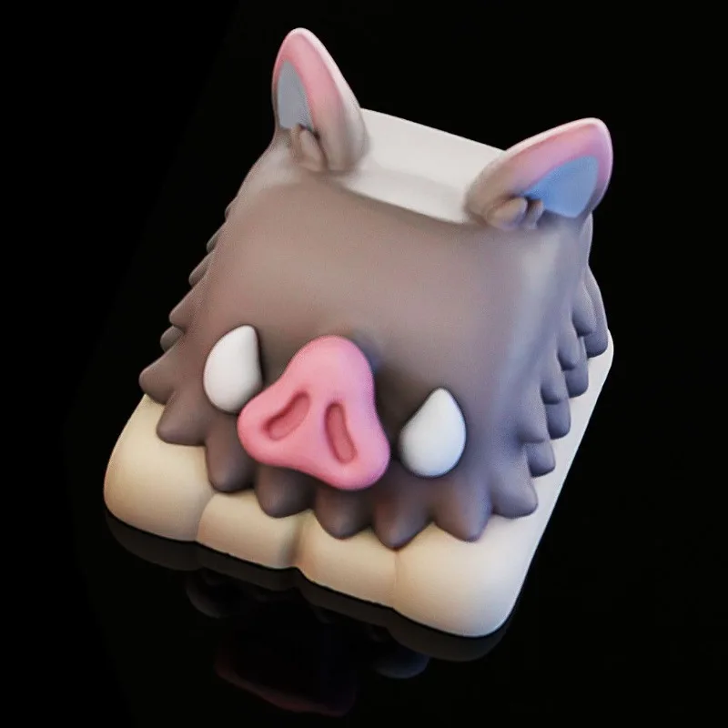 คีย์แคปลายดาบพิฆาตอสูร ทันจิโร่ คามาโดะ ฮาชิบิระ อิโนะสุเกะ รุ่น Q ดีไซน์สร้างสรรค์ สวยงามโดดเด่น แบบ 3 มิติ แกนไขว้  อุปกรณ์เสริมคีย์บอร์ด