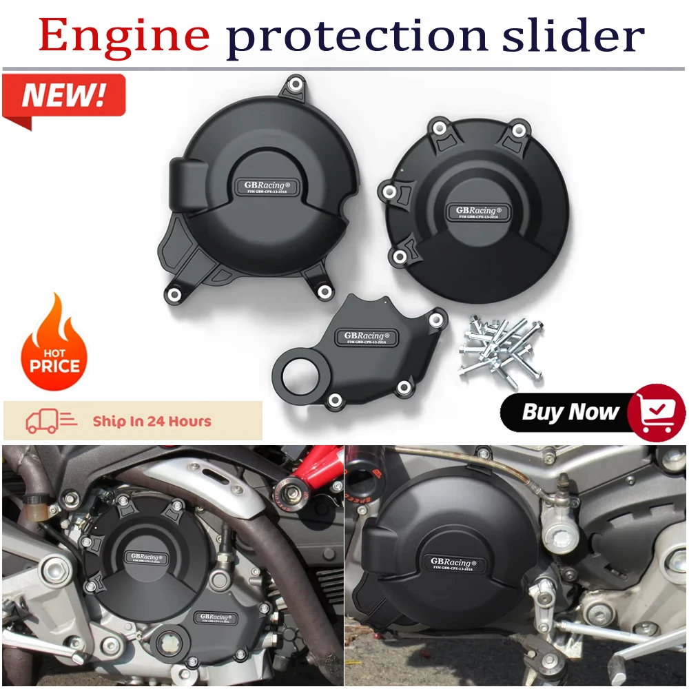 

GBRacing Engine Protective Cover Guard Protector Fall Pr for Ducati Monster 796 2011-2015 Monster 1100 2012-2013 Motorcycle