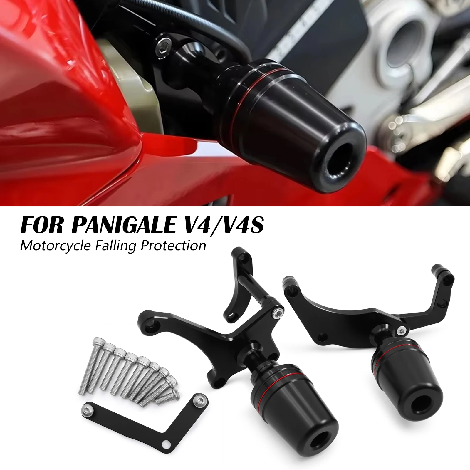 

For DUCATI Panigale V4 V4S v4 2025 2026 Falling Protection Motorcycle Engine Frame Slider Anti Crash Pad Fairing Guard Protector