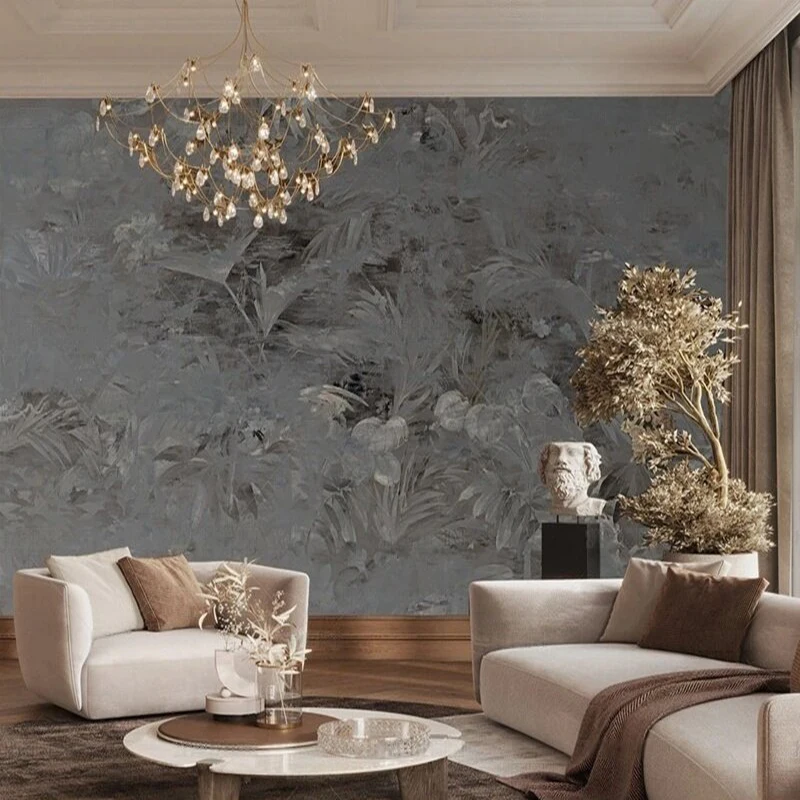 Moderno, simple y de alta gama, elegante y sereno, hermosa imagen decorativa, TV, lujosa pared de fondo del dormitorio del hogar