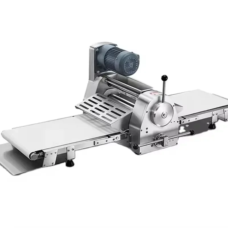 Automatic Reversible Pizza Croissant Dough Laminator Roller Stainless Steel Manual Desktop Dough Sheeter Press Machine