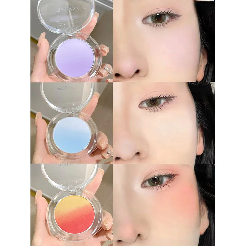 

Vitality Two-color Gradient Powder Blusher Pure Desire Blush Purple Blush Blue Natural Brighten Fake Plain Girl Marvelous