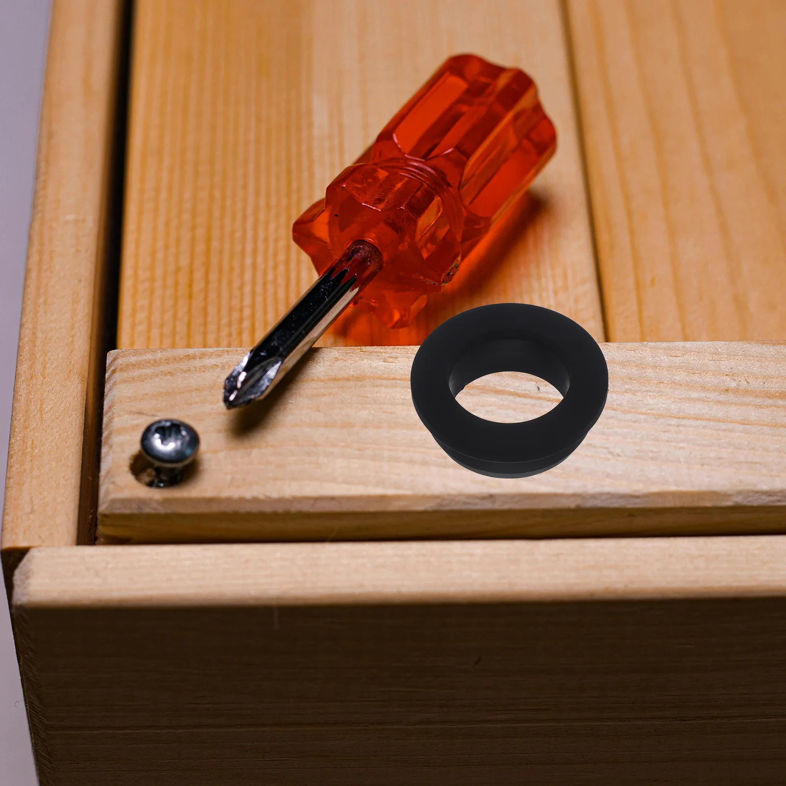 6 قطعة الحلقات سيليكون أسود مقاومة درجات الحرارة العالية مرنة الأسلاك ثقب حماة إدارة الكبلات منظم الأسلاك كابل