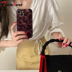 INS Classic Stylish Amber Color Lamber Pattern Glossy Phone Case for iPhone 16 15 14 13 12 11 Pro Max Back Cover