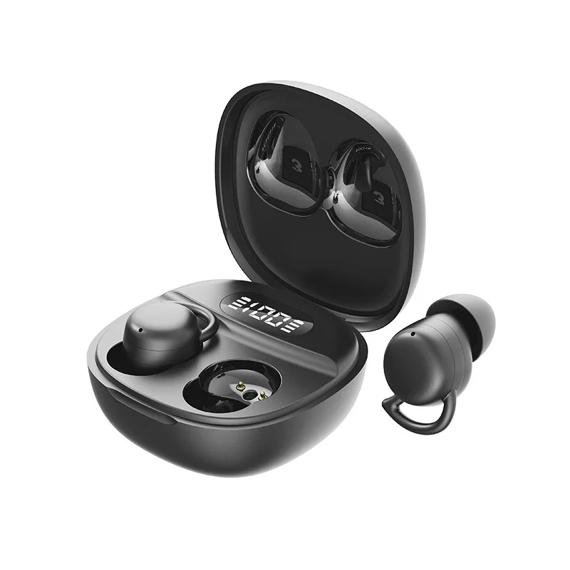 Mini Bluetooth Earphone Sleep Earphone Light Weight Portable Touch Control Long Battery Life Power Display Music Game Watch