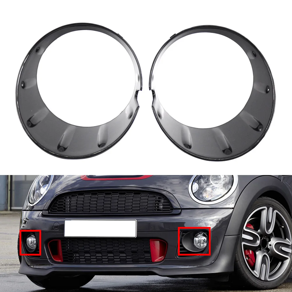 1Pair 51117248791 51117248792 Car Fog Light Lamp Ring Cover For BMW Mini Cooper R55 R56 R57 R58 R59