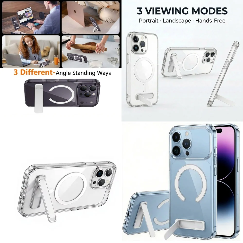 Transparente Magnetische Rückabdeckung Kabelloses Laden Anti-Fingerabdruck Ultra Dünn für iPhone 15 16 17 14 13 12 mini 11 Pro Max Plus