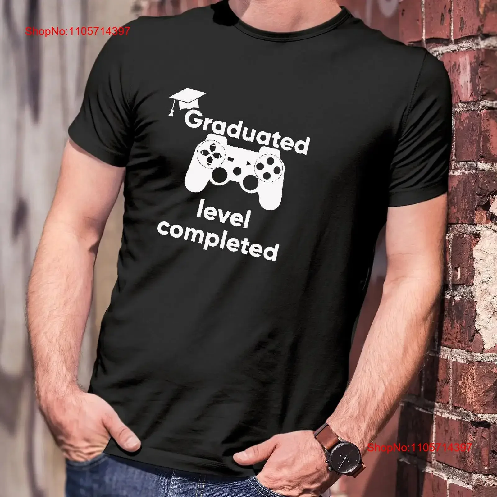 Funny Graduation T Shirt s 2024 College High School PHD Grad Level Completed vintage Washed designer clothes Soft Slightly