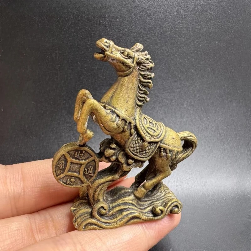 

Little Fairy/ Retro Brass Horse To Success Desktop Ornaments Boutique Metal Animal Tea Pet Sculpture Living Room Home Decoration