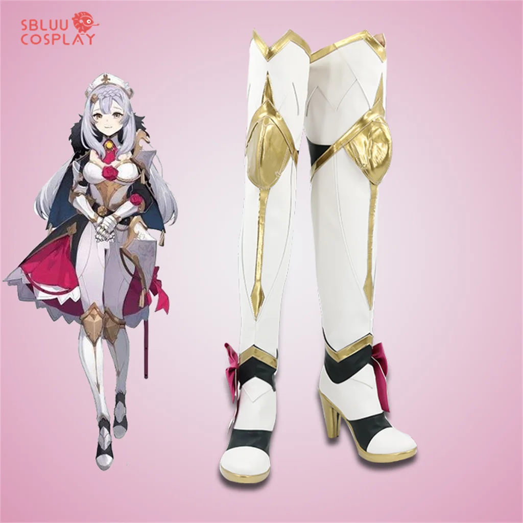 SBluuCosplay Game Genshin Impact Noelle Cosplay Shoes Halloween Carnival Boots Noelle Cosplay Boots Custom Made