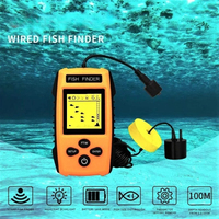 Alarm 100M Portable Sonar Fish Finders 45 degrees Sonar Coverage Echo Sounder Alarm Transducer Lake Sea Fishing