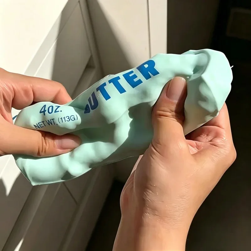 2026 Butter Stick Squishy Stress Ball Fidget Toy Crunchy Squeeze Toy Round Blocks Filled ASMR Anti Stress Release Hand Relax