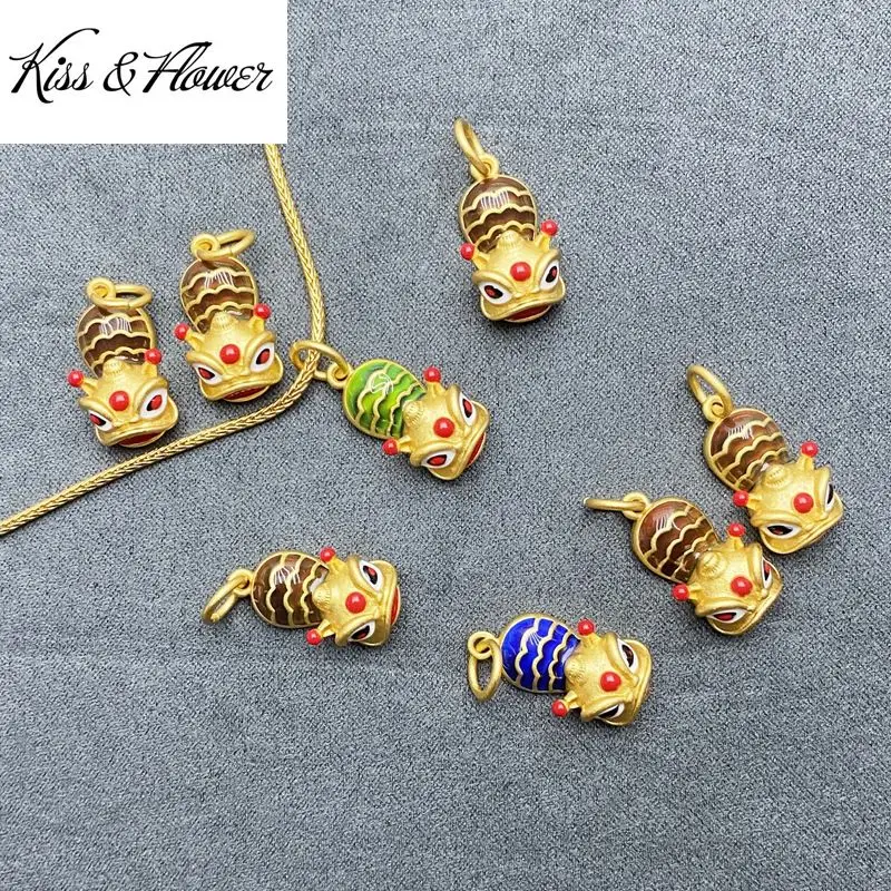 

KISS&FLOWER AC07 Fine Wholesale Fashion Woman Girl Kids Friend Party Birthday Wedding Gift Color Changing Tiger Head DIY Charm