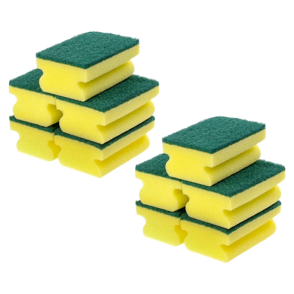 10 Pcs Anti-scratch Sponge Scrubbing Pad Flatware Sponges Scrubber for Dish Cleaning