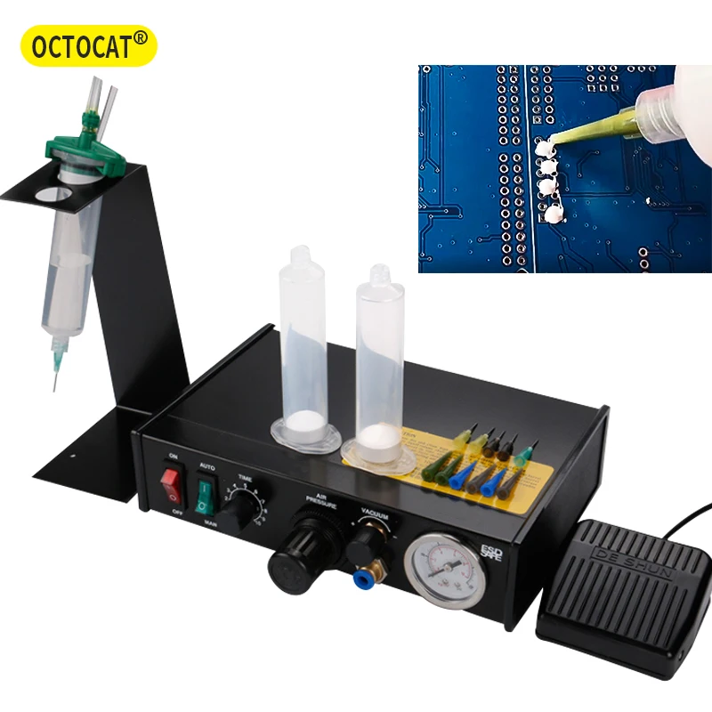 OCTOCAT Glue Dispenser Machine Liquid Semi Automatic Dispensing 982/982A 220V Auto Glue Dispenser 983A 220V Dispensing System