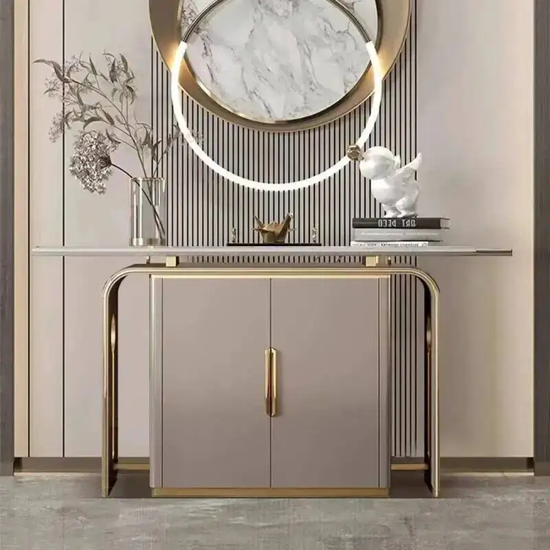 Entryways Luxury Simple Modern Classic Table Exquisite Trendy Console Table Storage Beauty Schreibtisch Living Room Furniture