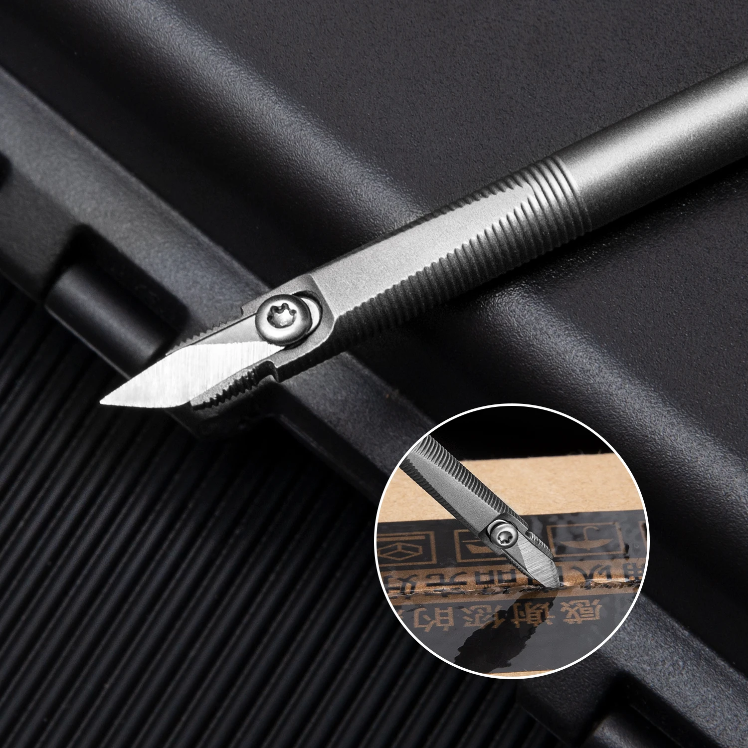 Titanium Alloy Scalpel MINI Thickened Carving Knife Animal Scalpel Multifunctional EDC Tool Portable Unboxing Knife Free 2 Blade