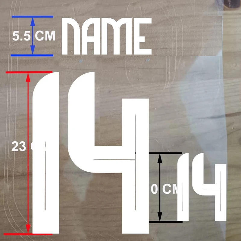 2023-2024 Football Team Home And Away Digital Patches Iron-On Solid Color Customized Player Name Soccer Athlete Namesets Men