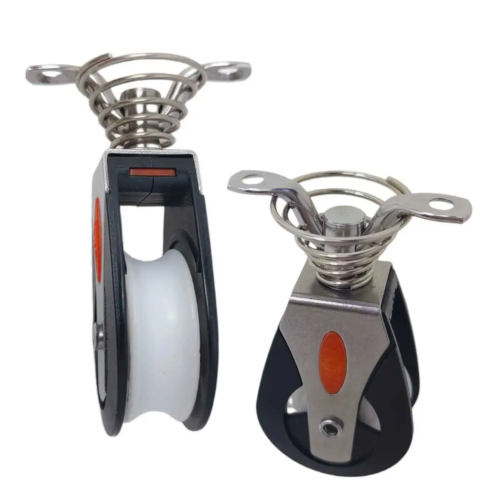 1/2pcs Marine Rigging Boat Stainless Steel Nylon Pulley Wheel Yacht Mast Outhaul Pilates Reformer Fitness Cable Machine Pulley