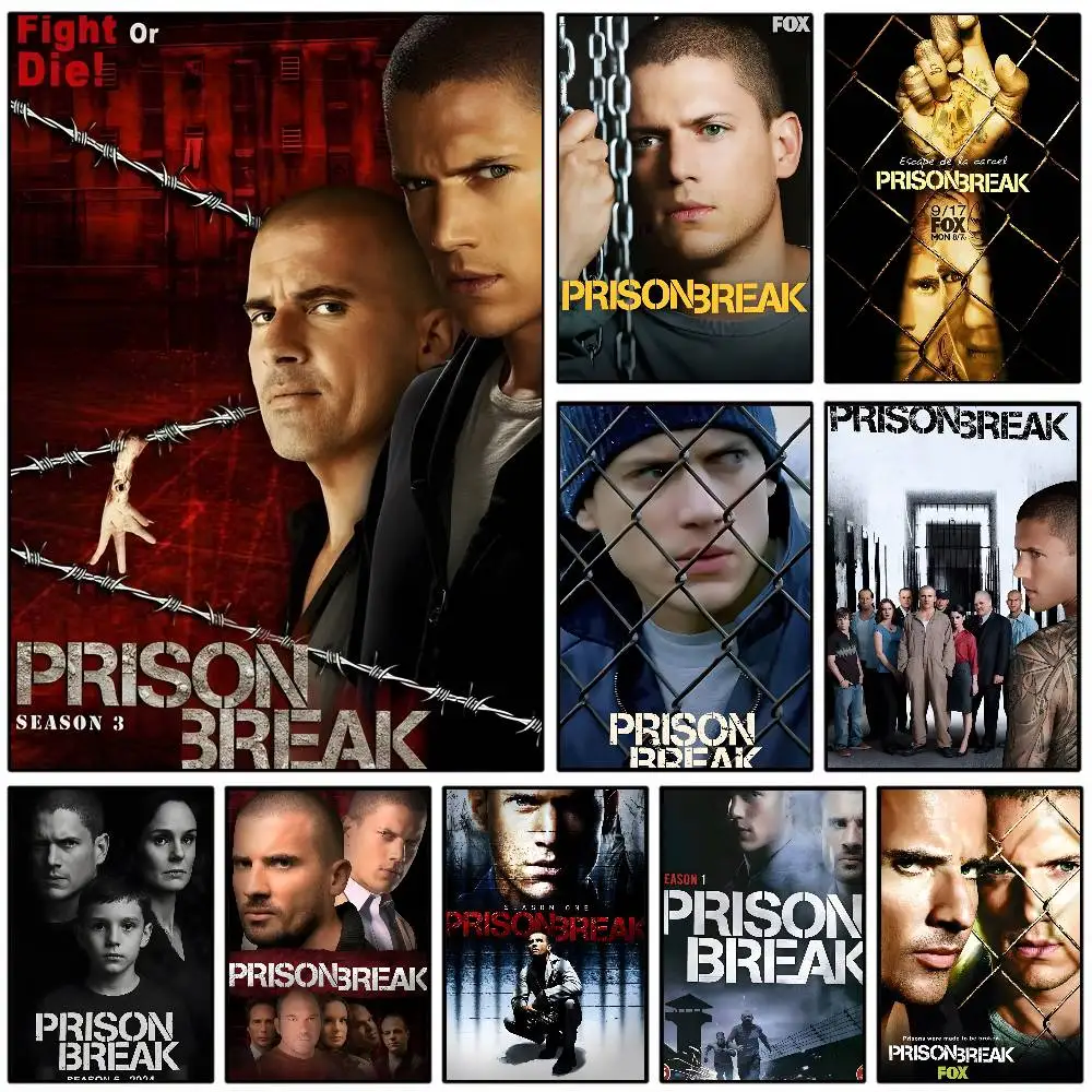 Póster de TV clásico P-Prison B-Break de alta definición, arte con impresiones, decoración para el hogar, dormitorio, sala de estar, regalo