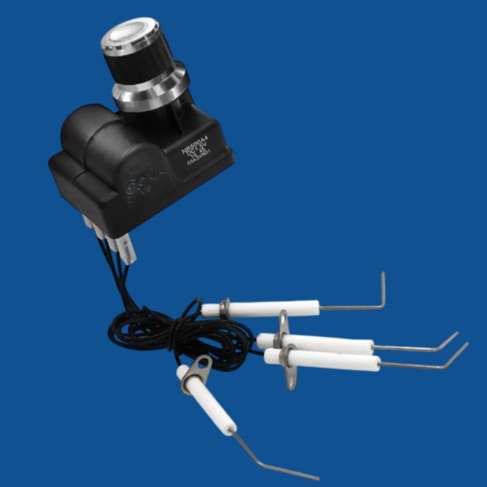 Griddle Ignition Replacement Kit Four Leads Electrode Lead Igniter Set Ceramic Electrode Igniter Black Outdoor Cooking Part