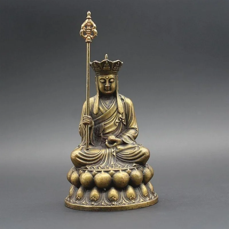 

Antique Miscellaneous Collection Antique Buddha Statue Earth Tibetan King Bodhisattva Ornaments Crafts Buddha Ornament