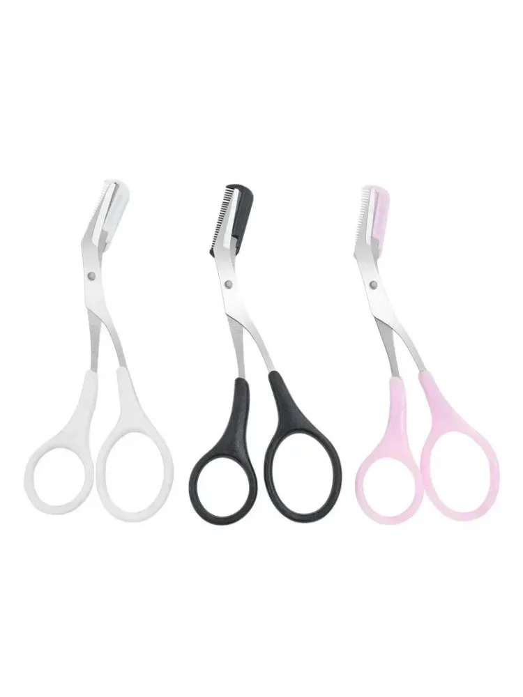 1/3PCS Wenkbrauw Trimmer Makeup Tools Rvs Wenkbrauw Schaar met Kam Ontharing Wenkbrauwen Vormgeven Makeup Tools - afbeelding 2
